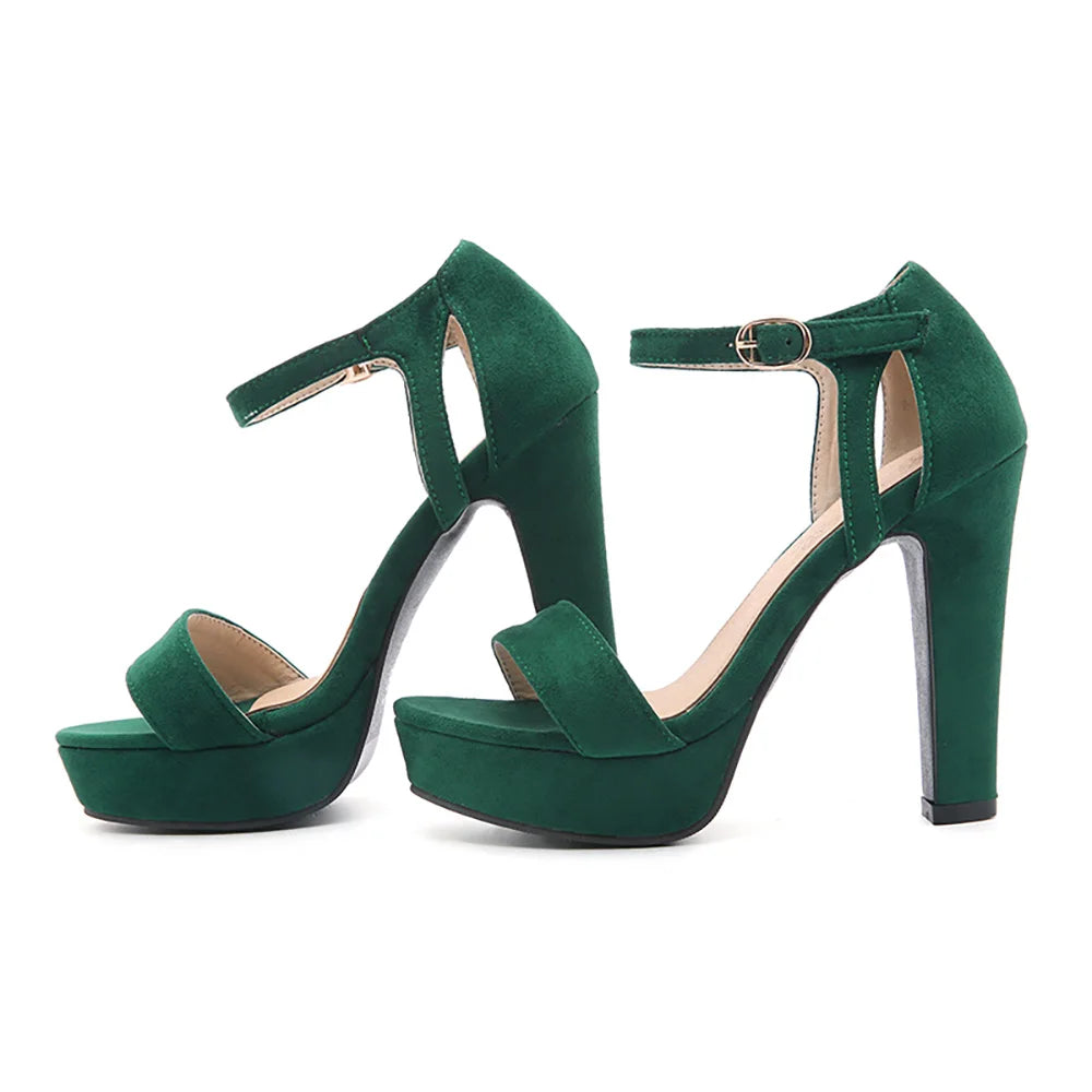 Brand New Hot Sexy Green Beige Women Platform Sandals Super Heels Black Lady Party Nude Shoes Plus Big Small Size 31 43