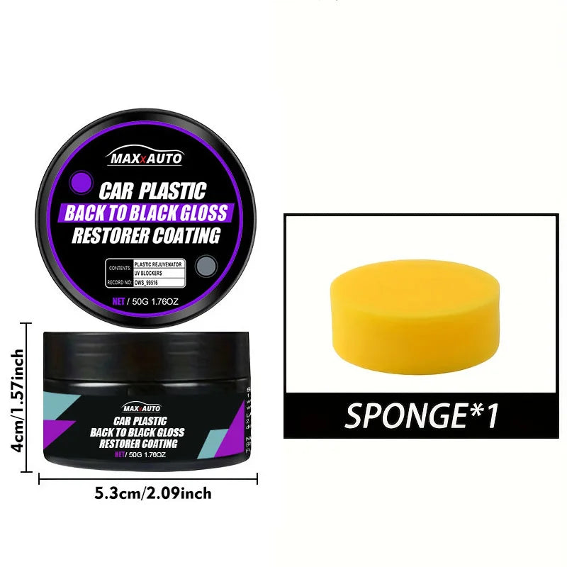 Car Plastic Restorer Back to Black Gloss Long-Lasting Coating Leather Renovator Auto Polish Cleaning Product