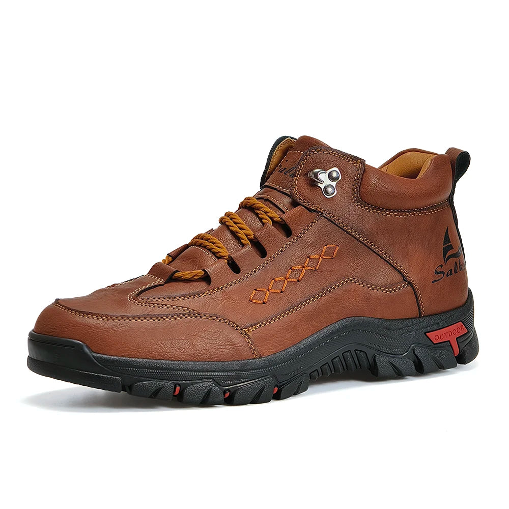 Handmade Men Boots Winter Casual Leather Shoes Outdoor Hiking Sneakers Plus Size Male Hombres Botas Ankle Footwear Anti Slip