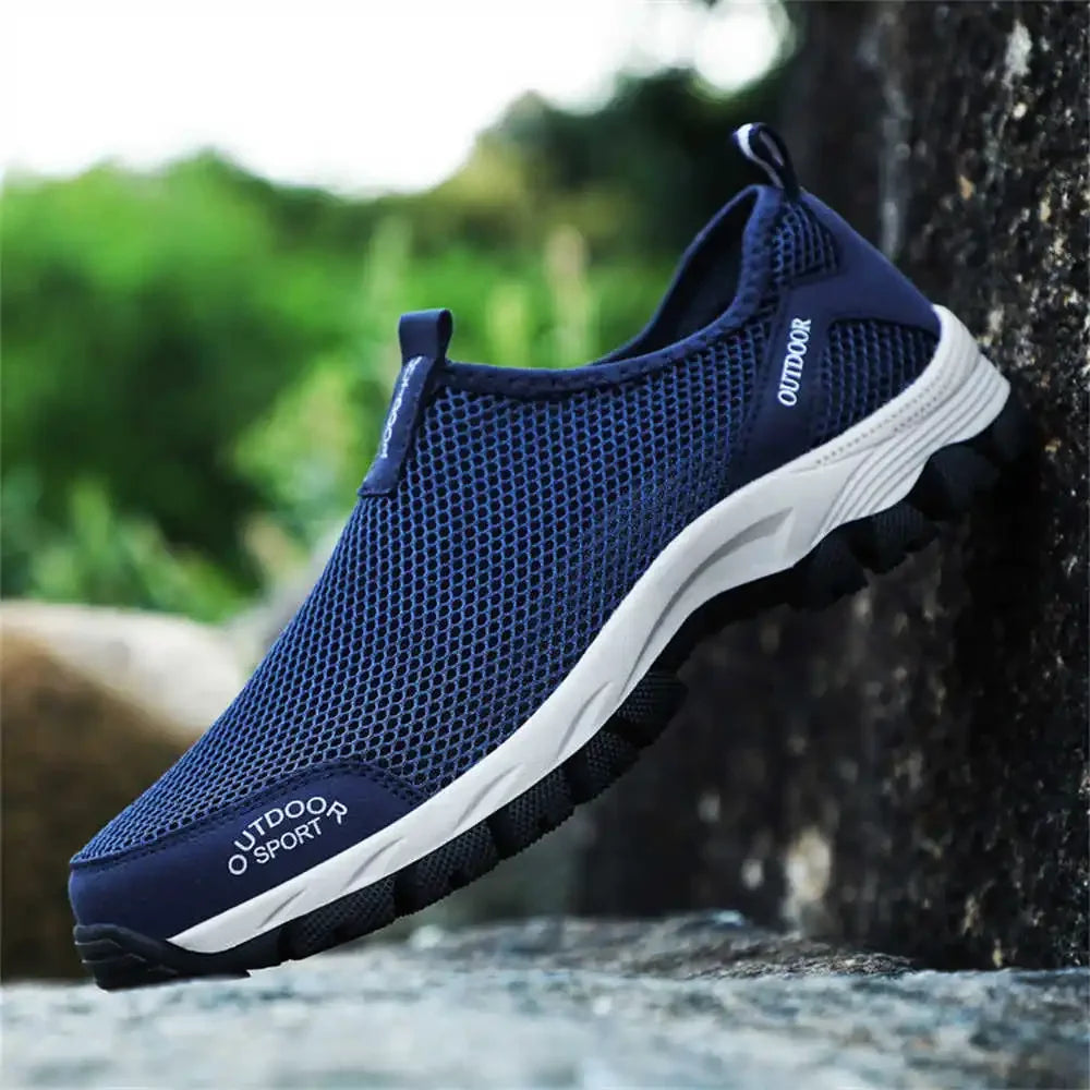 43-44 Lace-free Training And Exercises Woven Sneakers For Men White Casual Man Shoes Sports Premium Tenisfeminino Out
