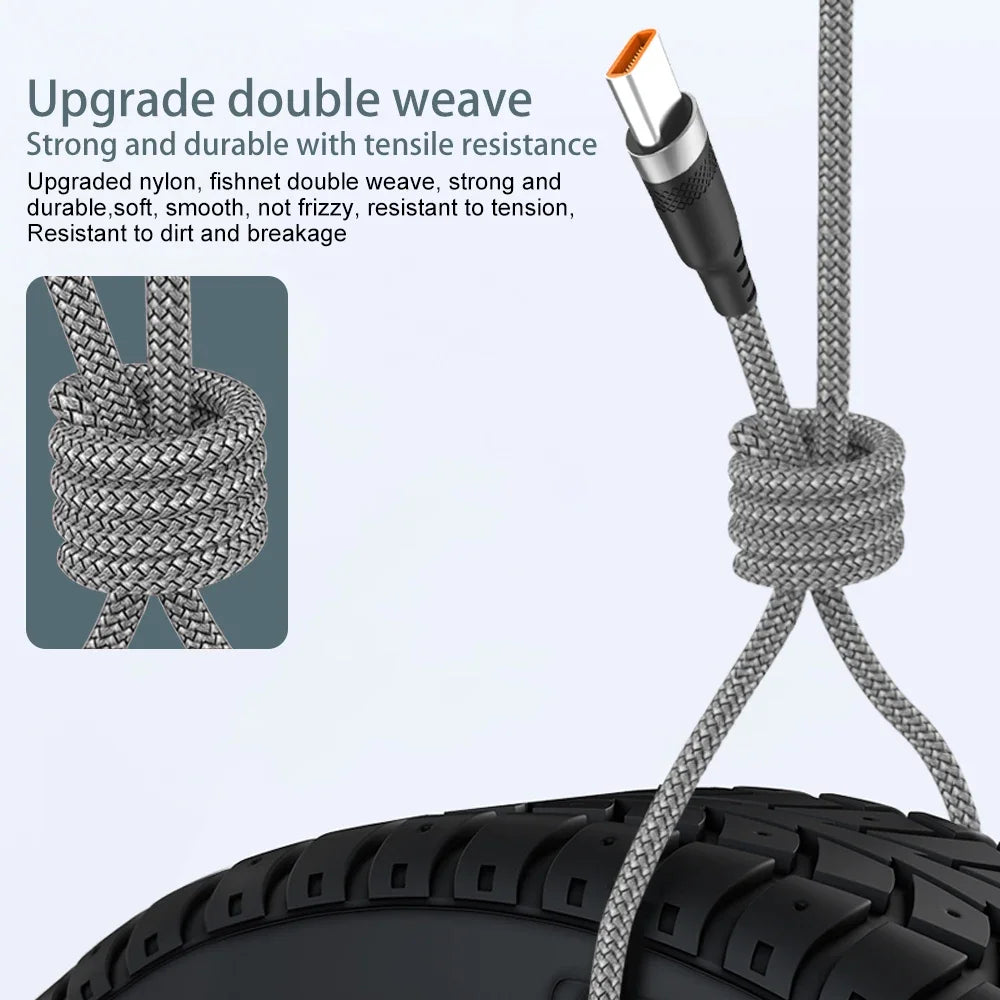 120W USB TYPE C Cable 5A Super Fast Charge Cable for Huawei 1-5m USB C Extension Cable for iPhone Samsung Xiaomi oppo huawei