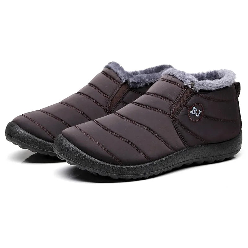 Snow Warm Boots Men Outdoor Sneakers Winter Men's Slip On Man Shoes Unisex Ankle Boots Waterproof Men's Work Shoes Footwear