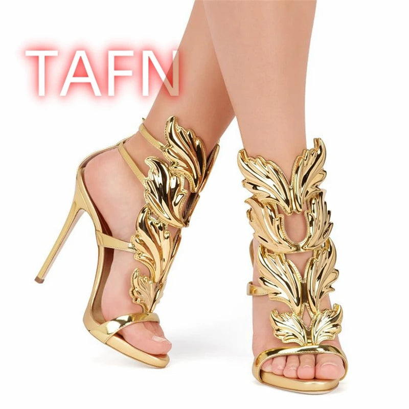 Women Gladiator Sandals Narrow Band Peep Toe Thin Heels Shoes Sexy Buckle Strap Ladies Shoes Runway Heels Sandalias De Mujer
