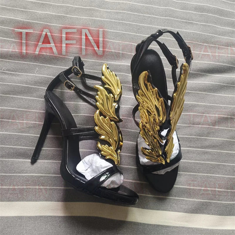 Women Gladiator Sandals Narrow Band Peep Toe Thin Heels Shoes Sexy Buckle Strap Ladies Shoes Runway Heels Sandalias De Mujer