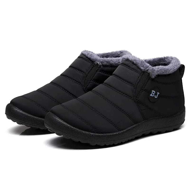 Snow Warm Boots Men Outdoor Sneakers Winter Men's Slip On Man Shoes Unisex Ankle Boots Waterproof Men's Work Shoes Footwear