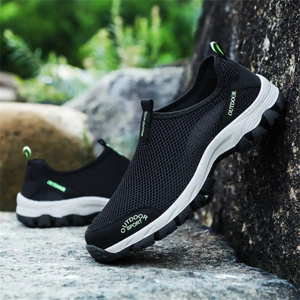 43-44 Lace-free Training And Exercises Woven Sneakers For Men White Casual Man Shoes Sports Premium Tenisfeminino Out