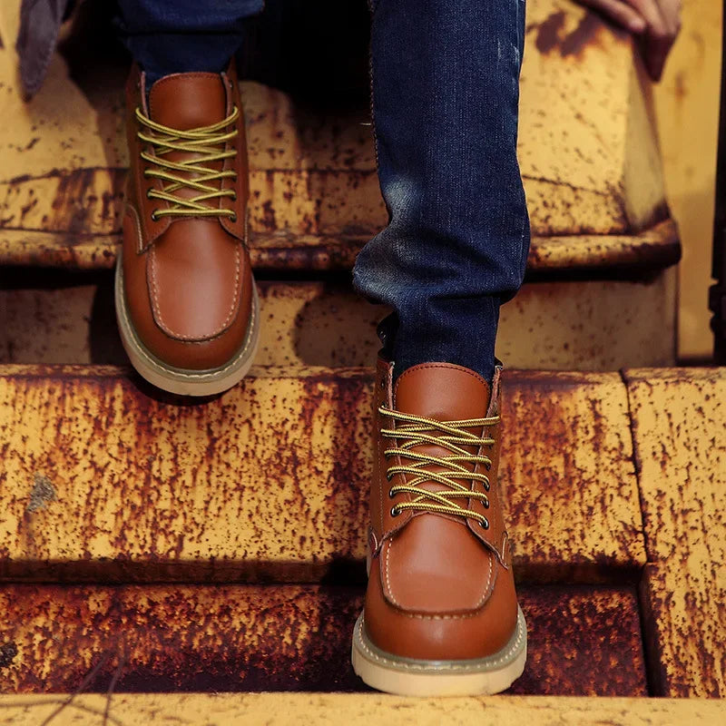 Luxury Men Dress Shoes Casual Business Office Designer Shoes Chelsea Boots Platform Shoes Genuine Leather Boot Botas Para Hombre