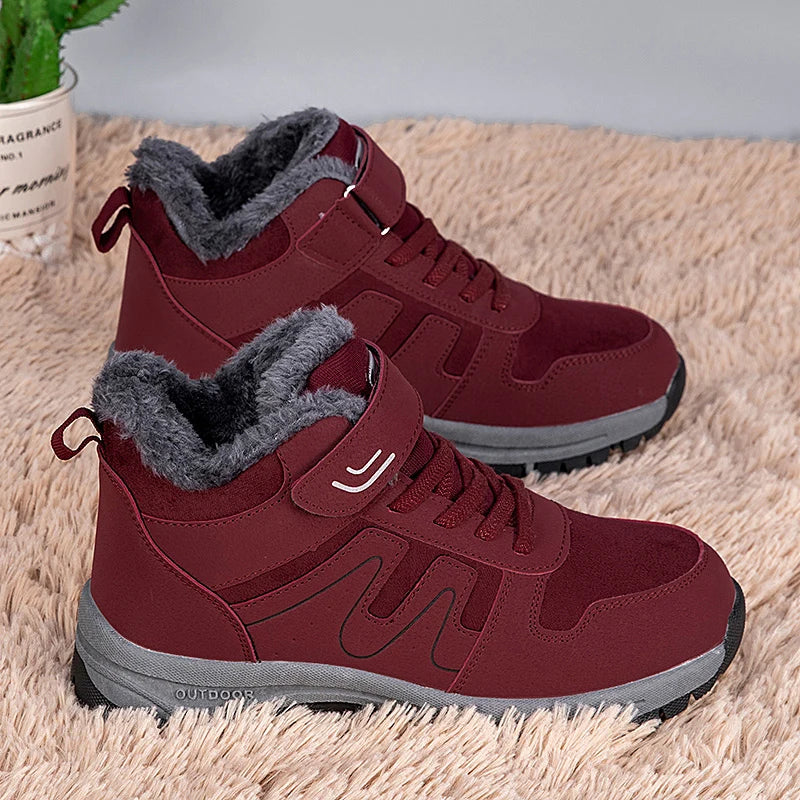 YRZL Men's Warm Shoes Thermal Waterproof Anti Slip Winter Hiking Boots Mens Outdoor Boots Comfortable Non Slip Sports Footwear