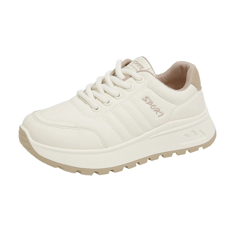 Fashion Autumn 2025 Women Casual Sneakers Leather Woman Sneakers Female Platform Vulcanize Shoes Zapatillas De Mujer 962