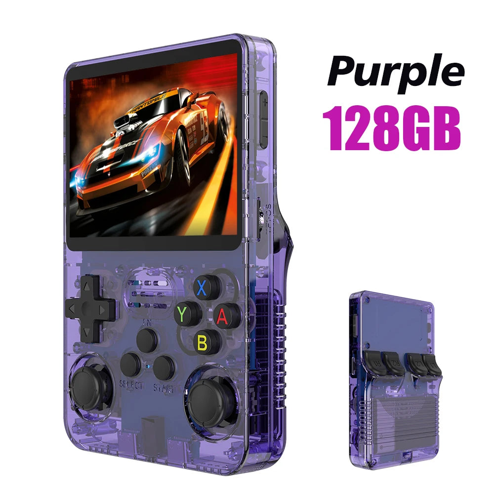 R36S Retro Handheld Video Game Console Linux System 3.5-inch IPS Screen Mini Portable Handheld Video Player 64GB 15000 Games