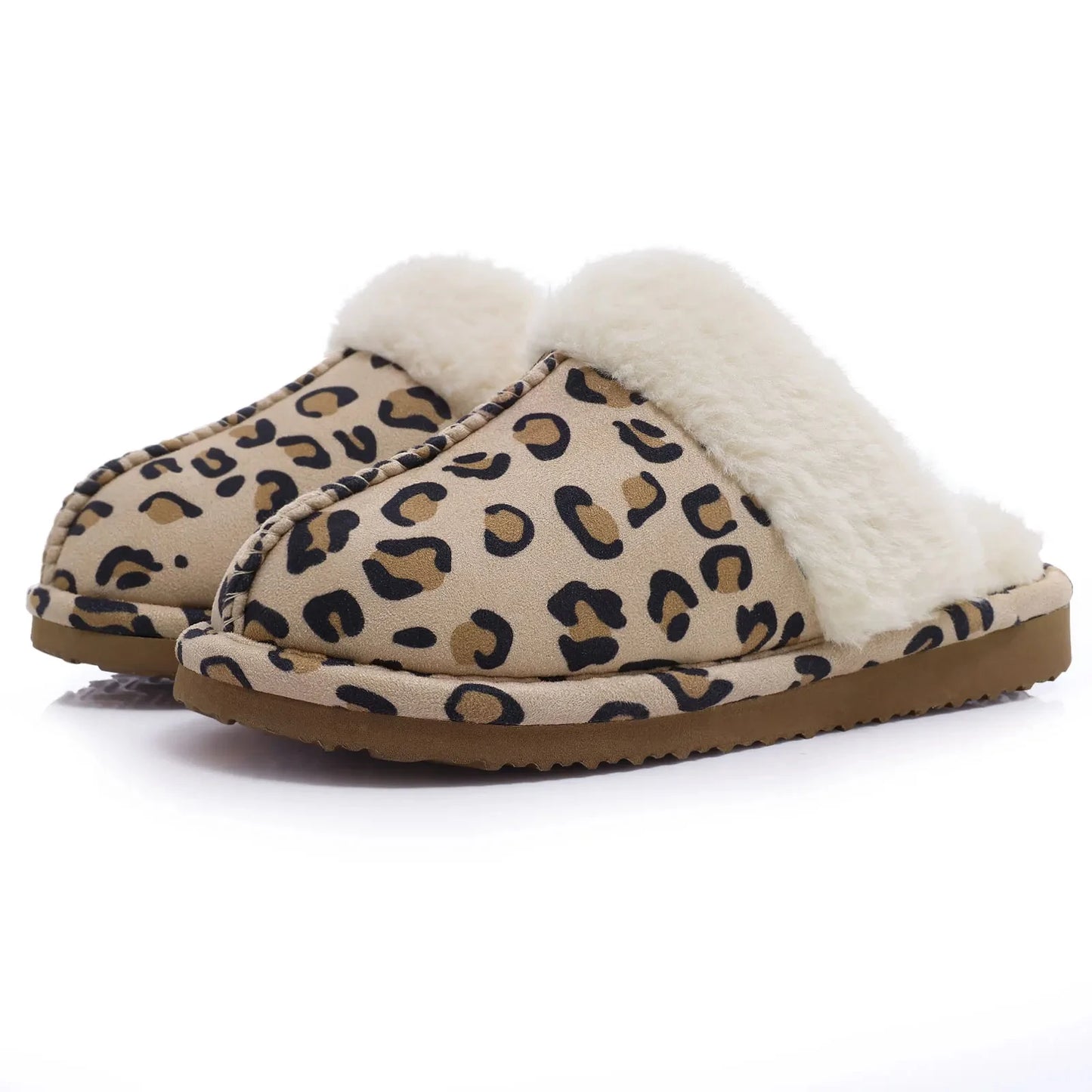 Bebealy New Womens Fuzzy Memory Foam Slippers Fluffy Winter House Shoes Indoor and Outdoor Non-slip Casual Furry Cotton Slippers