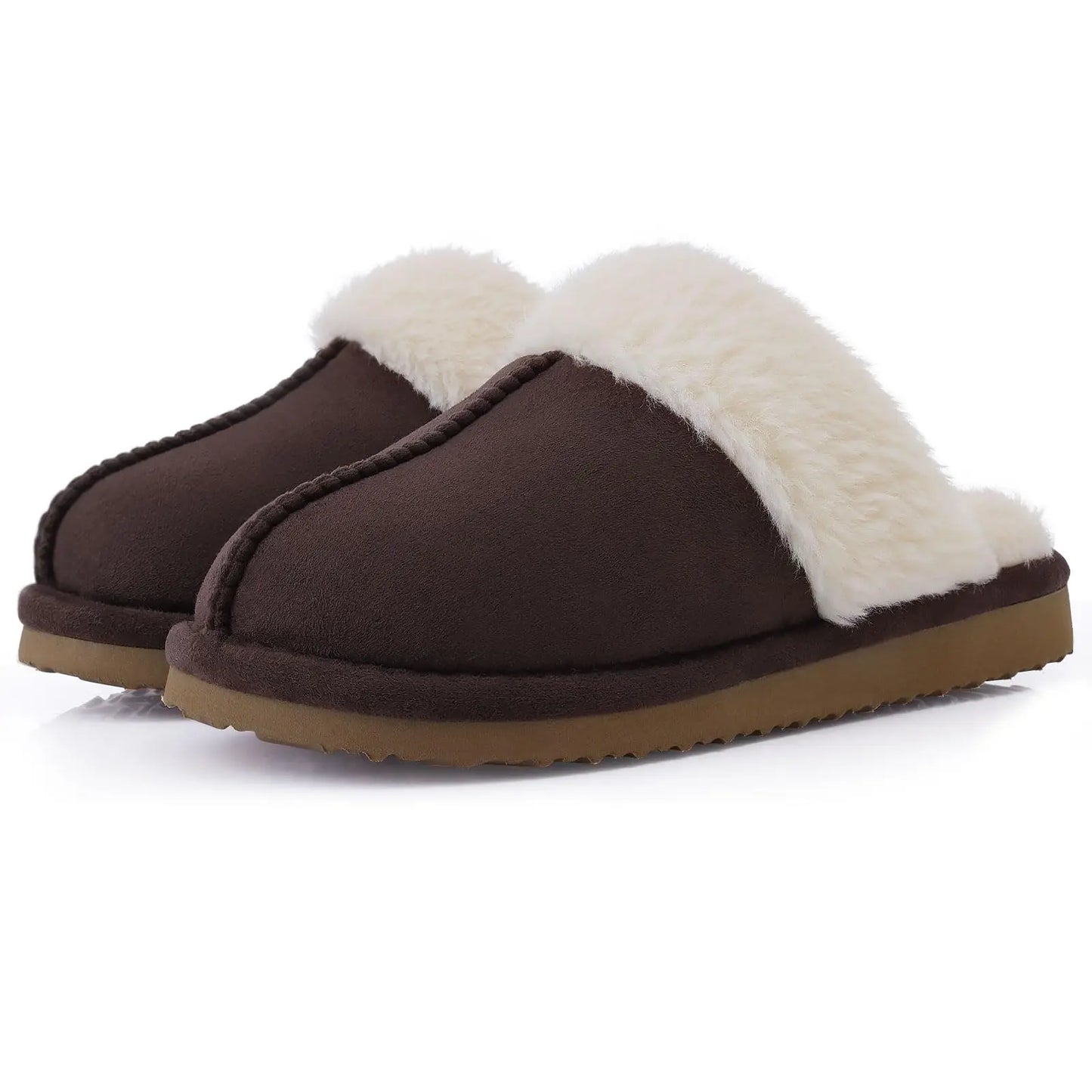 Bebealy New Womens Fuzzy Memory Foam Slippers Fluffy Winter House Shoes Indoor and Outdoor Non-slip Casual Furry Cotton Slippers