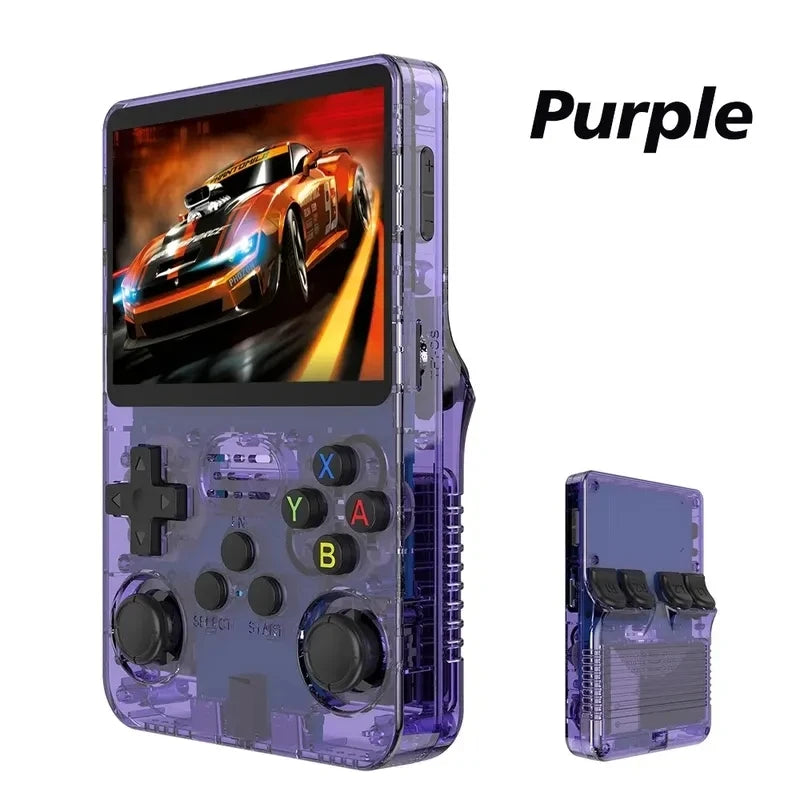R36S Retro Handheld Video Game Console Linux System 3.5-inch IPS Screen Mini Portable Handheld Video Player 64GB 15000 Games