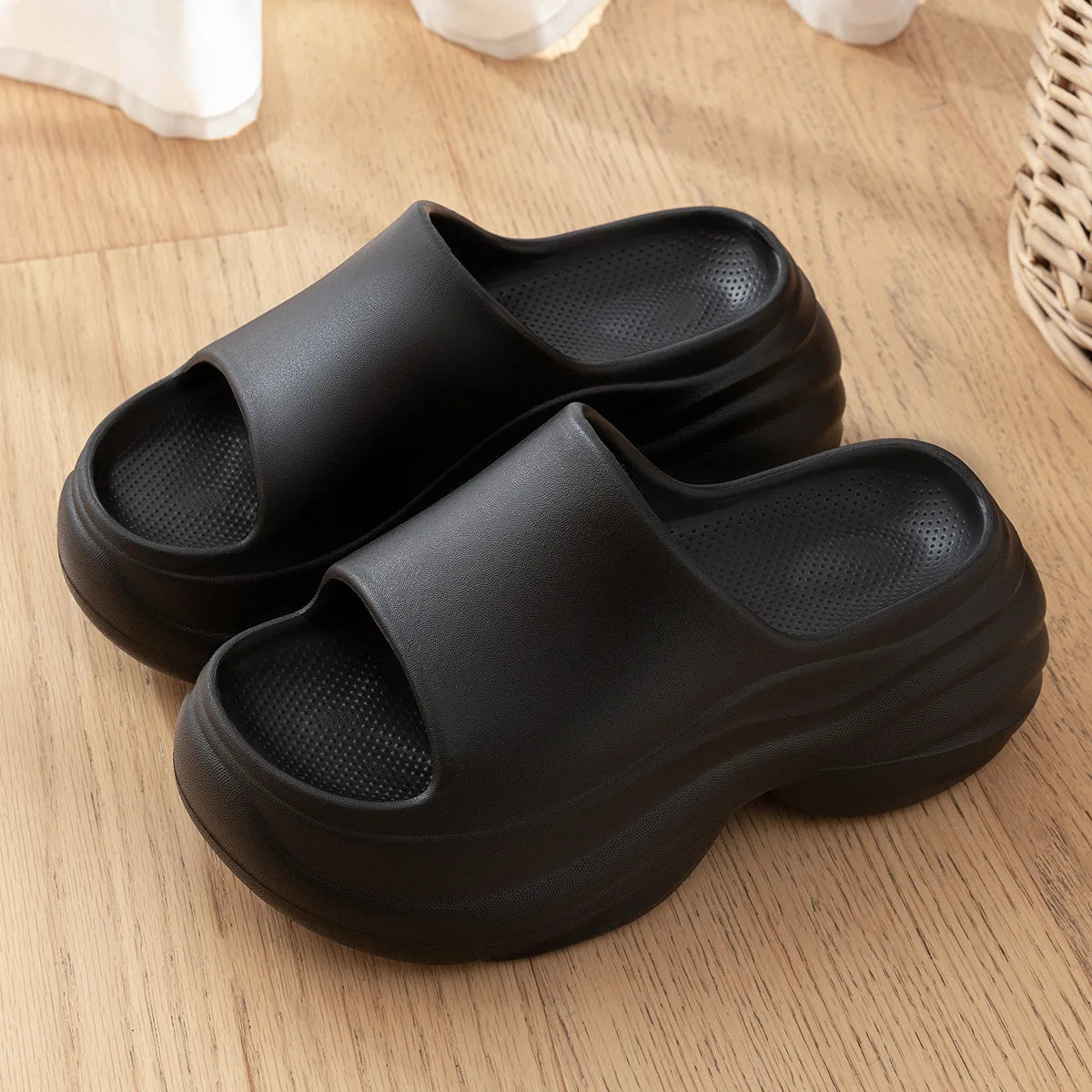 Summer Women Thick Bottom Slippers Platform Non-Slip Home Sandals Fashion Comfortable Fashion Concise Shoe Indoor Outdoor Slides