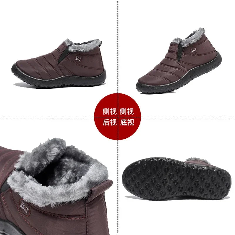 Men Boots Snow Outdoor Men's Shoes Plus Size Men's Winter Boots Plush Shoes Men Waterproof Men's Boots Male Footwear Work Shoes
