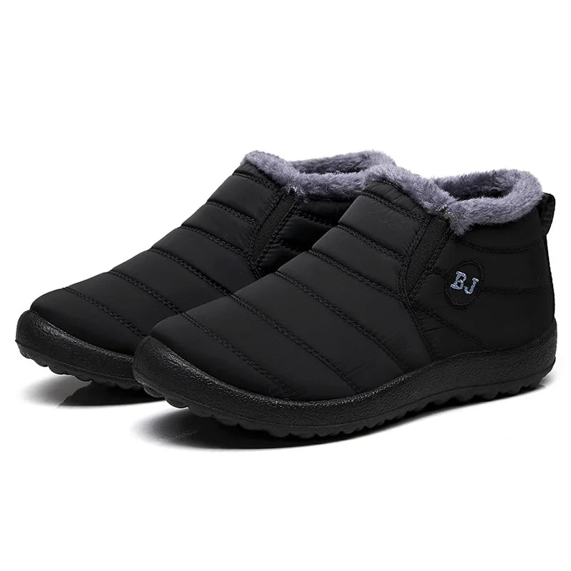 Snow Warm Boots Men Outdoor Sneakers Winter Men's Slip On Man Shoes Unisex Ankle Boots Waterproof Men's Work Shoes Footwear