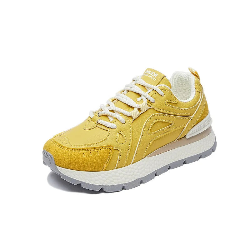 2025 Women's Chunky Dad Shoes, Korean Style Platform Sneakers for Height Increase, Casual Thick Sole Running Shoes for Fall