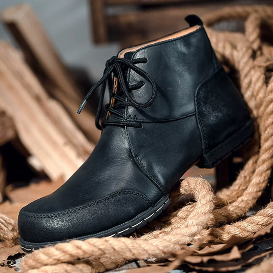 Autumn winter shoes Western cowboy boots Men Non-slip leather boots Male Ankle boots Wear resistant Male shoes adult footwear