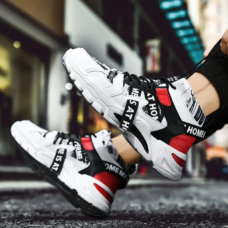 Hot Sale Fashion Letter Printrd Men's High-top Sneakers Comfy Platform Sneakers Unisex Casual Sneakers for Men zapatillas hombre