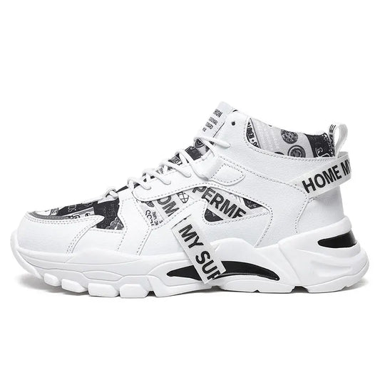 Hot Sale Fashion Letter Printrd Men's High-top Sneakers Comfy Platform Sneakers Unisex Casual Sneakers for Men zapatillas hombre