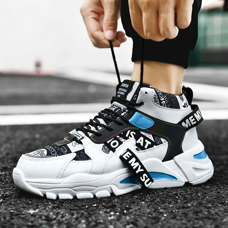 Hot Sale Fashion Letter Printrd Men's High-top Sneakers Comfy Platform Sneakers Unisex Casual Sneakers for Men zapatillas hombre