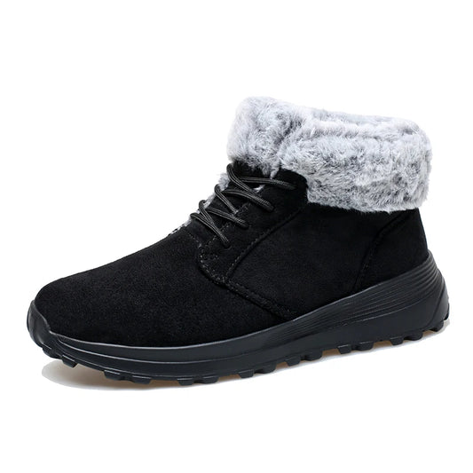 Men Boots Snow Warm Ankle Boots Plush Winter Boots For Men Outdoor Walking Platform Casual Shoes Footwear Size 39-46