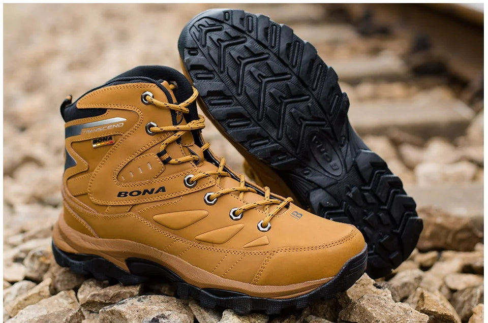Men Hiking Boots Winter Outdoor Mountain Sport Boots Climbing Sneakers Shoes Non Slip Mens Footwear Male Ankle Boot Work Shoes