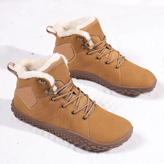 MAEDEF Men's Hiking Boots Winter Thermal Anti Slip Trekking Shoes Mountaineering Boots Warm Outdoor Adventure Hiking Footwear