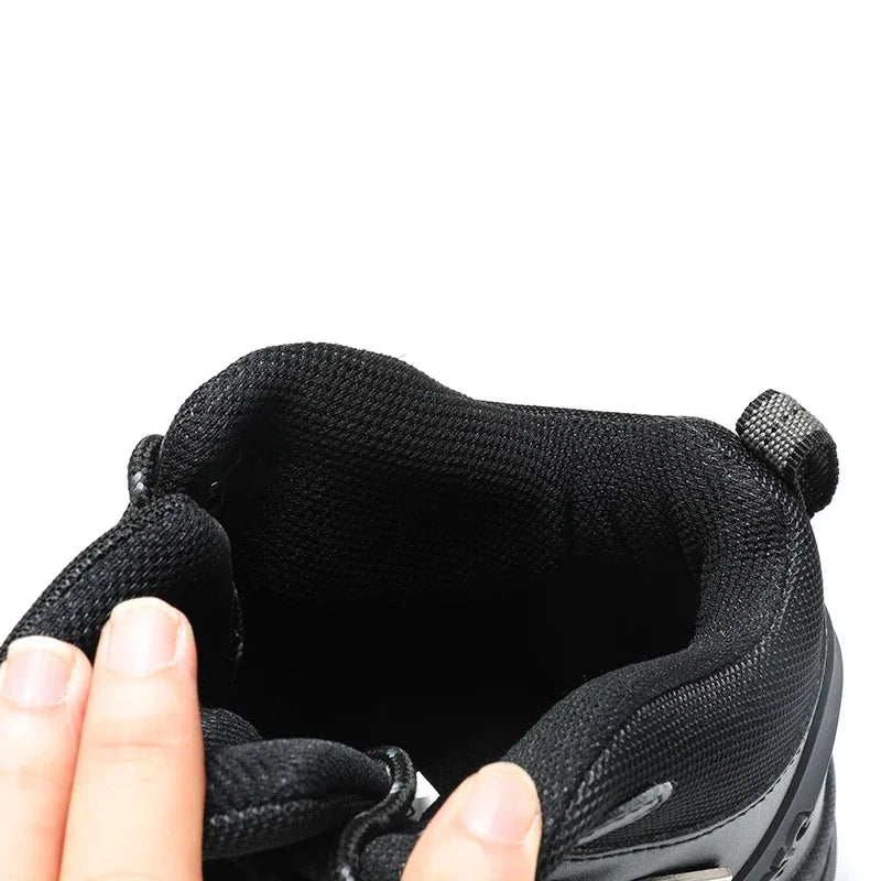 Large Size Outdoor Ankle Boots Men Snow Boots Black Casual Leather Boots Boys Winter Cowboy Footwear Hiking Shoes Warm Plush