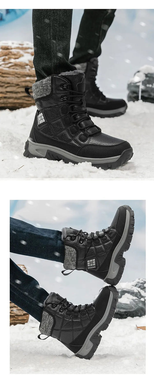 Men’s Winter Footwear, Faux Fur Lined & Anti-Skid, Easy Pull-On for Thanksgiving & Urban Fashionable Wear