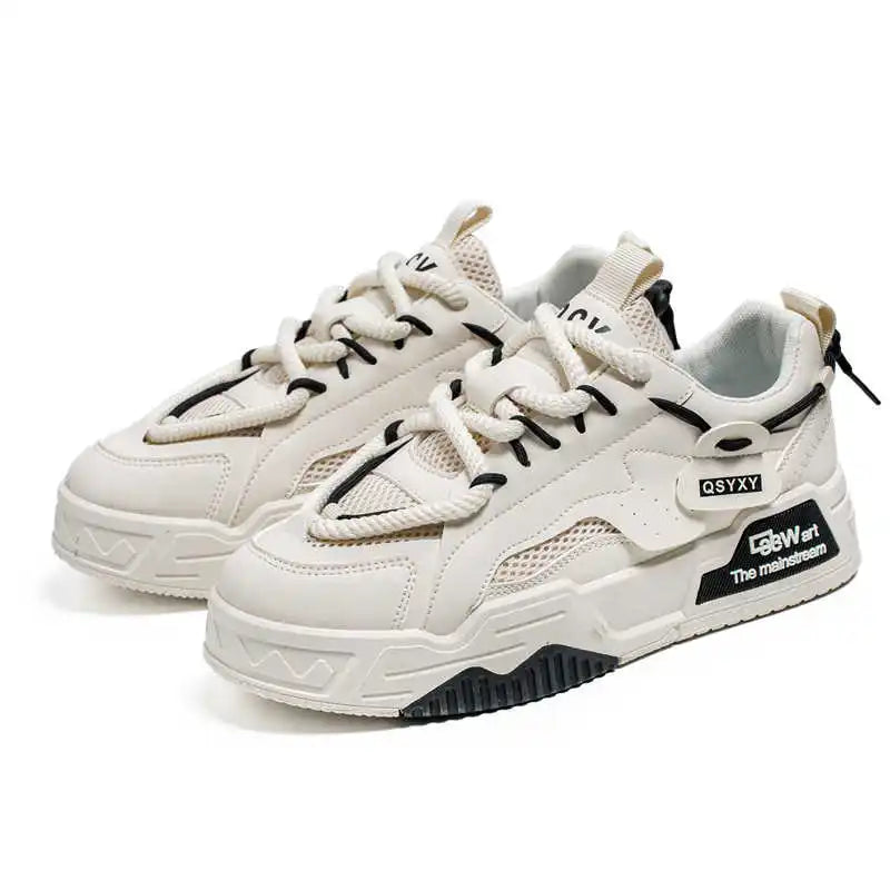 Lace-up Plateforme Sneakers Man Woven Men's Tennis Size 49 To 50 Shoes Men's Luxury Sports Skor Casuals Order Tenys