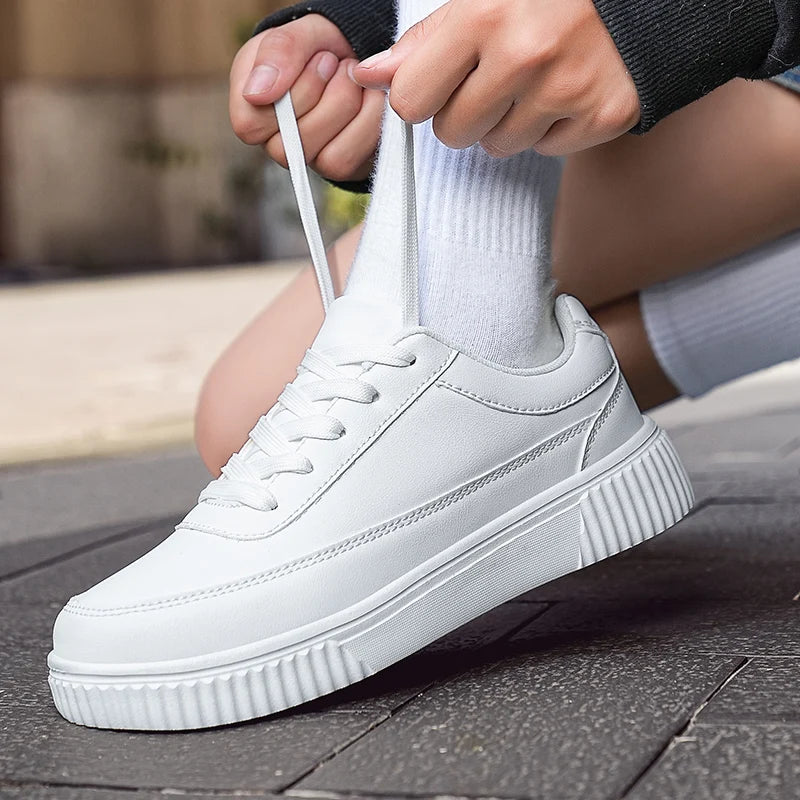 MAEDEF White Sneakers Men Skateboard Shoes Woman Casual Flats Shoes Lightweight Breathable Sport Shoes for Men Women Footwear