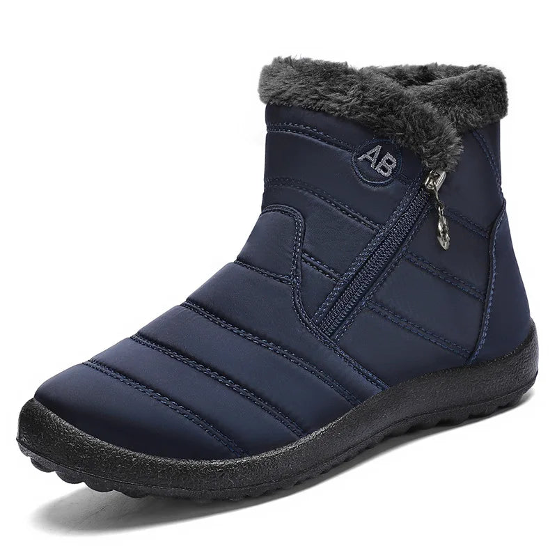 Women's Boots Women's Ankle Boots With Fur Winter Shoes Women Low Heels Winter Boots Snow Waterproof Botas Mujer Winter Footwear