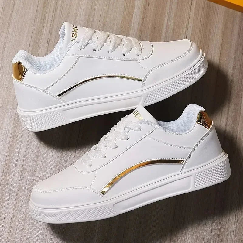 Women Sneakers Thick Sole Outdoor Fashion Women Casual Shoes 2025 New Lace Up Flat Walking Sneakers Female Zapatos De Mujer
