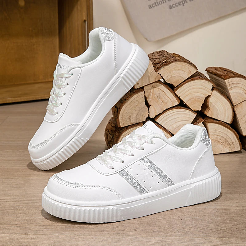Women Shoes Ladies Casual Shoes Bling Skateboard Sneakers For Women Tennis Walking Shoes