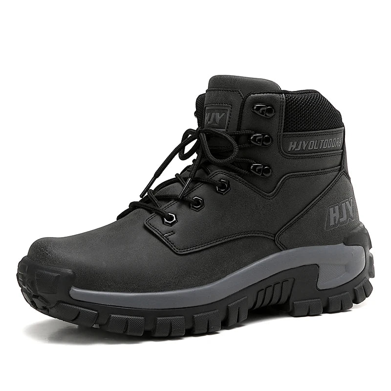 New Outdoor Training Hiking Footwear Men's High Top Sports Shoes Autumn and Winter Large Work Boots 39-47