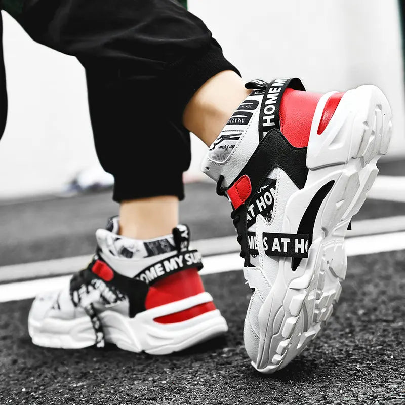 Hot Sale Fashion Letter Printrd Men's High-top Sneakers Comfy Platform Sneakers Unisex Casual Sneakers for Men zapatillas hombre