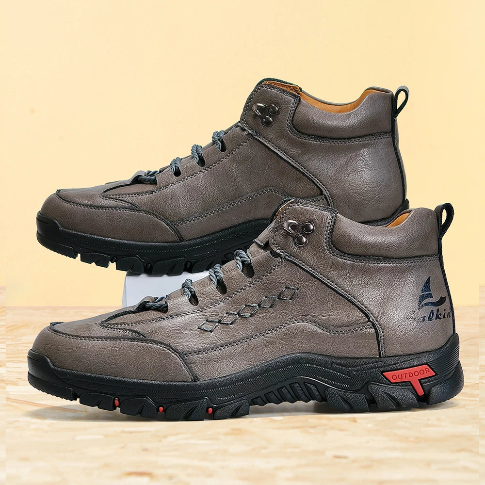 Handmade Men Boots Winter Casual Leather Shoes Outdoor Hiking Sneakers Plus Size Male Hombres Botas Ankle Footwear Anti Slip