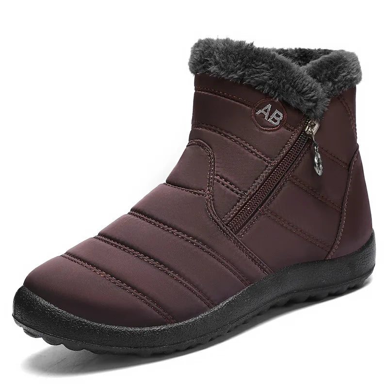 Women's Boots Women's Ankle Boots With Fur Winter Shoes Women Low Heels Winter Boots Snow Waterproof Botas Mujer Winter Footwear