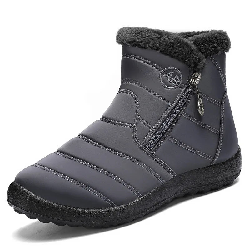 Women's Boots Women's Ankle Boots With Fur Winter Shoes Women Low Heels Winter Boots Snow Waterproof Botas Mujer Winter Footwear