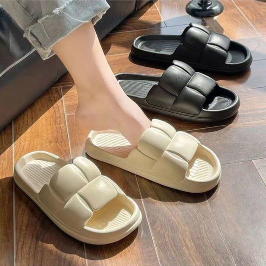 2025 New Summer Soft Shoes Cloud Slippers Indoor Mute Bathroom Anti-slip Slide Eva Beach Flip Flops Men Ladies Leisure Sandals