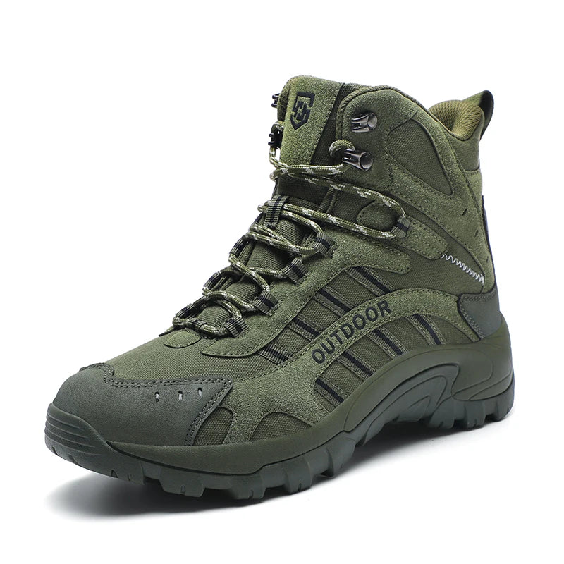 High-top Boots Men Shoes Comfortable Casual Outdoor Hiking Shoes Men Breathable Hiking Shoes Thick-soled Combat Boots men
