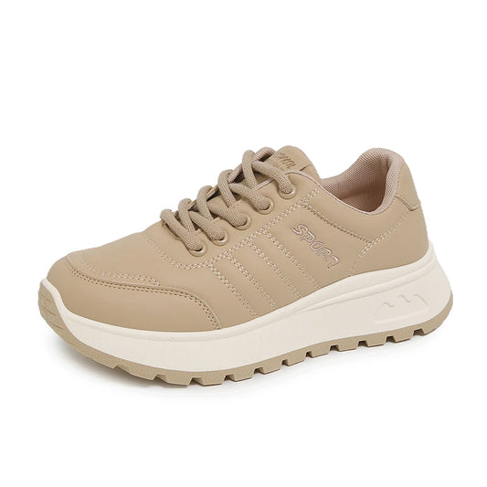 Fashion Autumn 2025 Women Casual Sneakers Leather Woman Sneakers Female Platform Vulcanize Shoes Zapatillas De Mujer 962