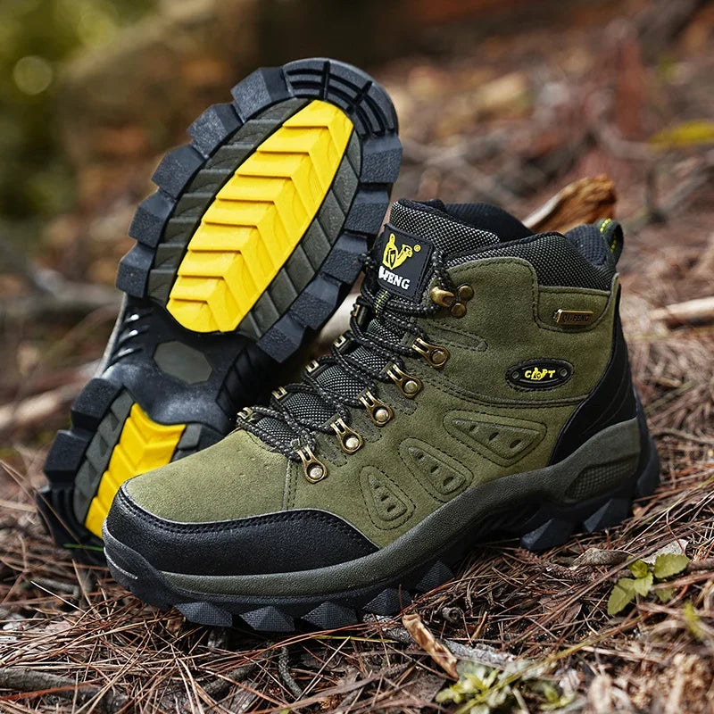 Large Size 48 Hiking Boots Men Summer Winter Outdoor Warm Fur Non Slip Fashion Women Footwear Boys Outdoor Work Ankle Boot Fall