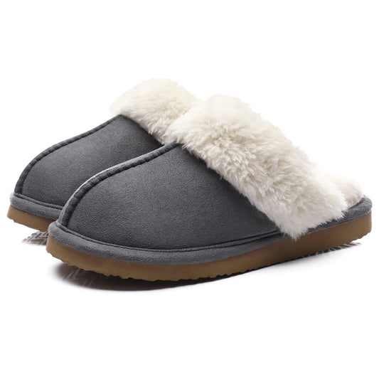 Bebealy New Womens Fuzzy Memory Foam Slippers Fluffy Winter House Shoes Indoor and Outdoor Non-slip Casual Furry Cotton Slippers
