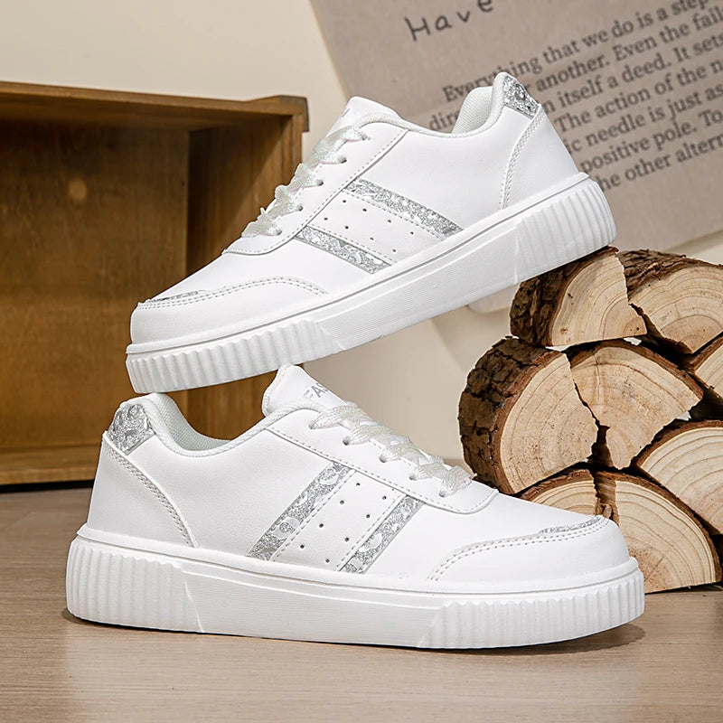 Women Shoes Ladies Casual Shoes Bling Skateboard Sneakers For Women Tennis Walking Shoes