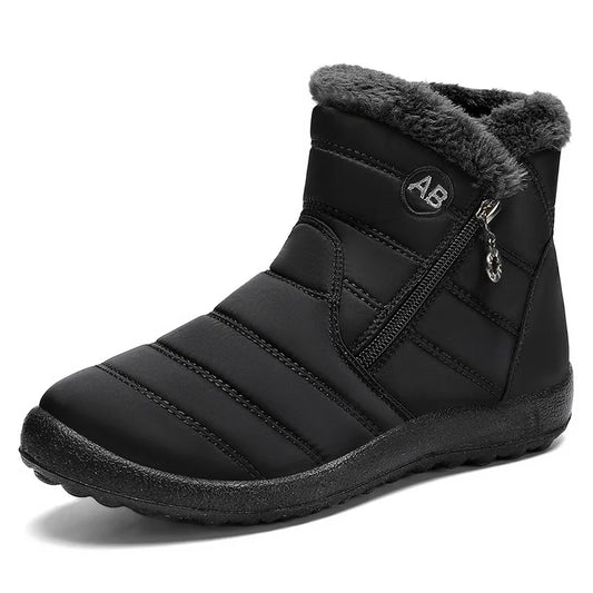 Women's Boots Women's Ankle Boots With Fur Winter Shoes Women Low Heels Winter Boots Snow Waterproof Botas Mujer Winter Footwear