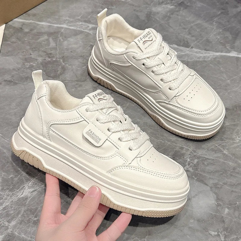 Bestselling White Sneakers for Women New Versatile Thick-Soled Height-Increasing Sneakers Casual Shoes Platform Sports Shoes