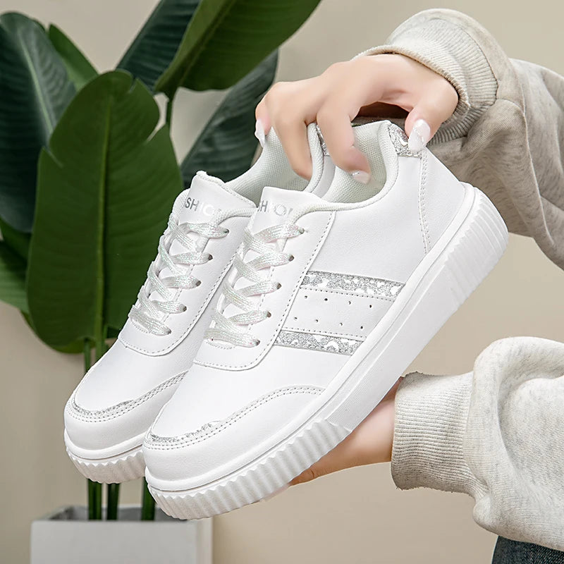 Women Shoes Ladies Casual Shoes Bling Skateboard Sneakers For Women Tennis Walking Shoes