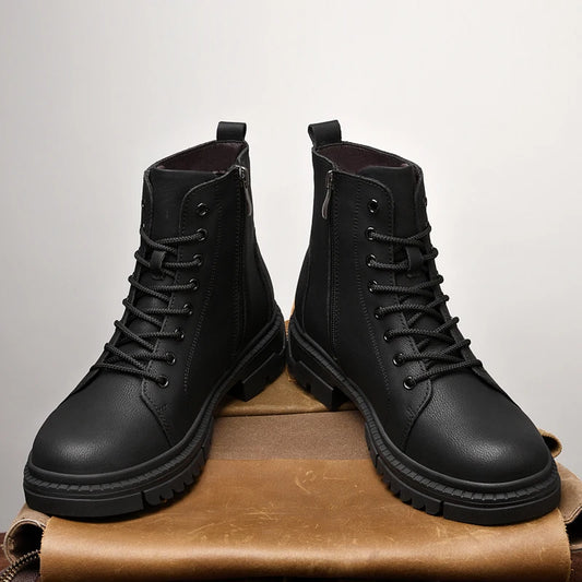 Men'sOutdoor Hiking Shoes,Hiking Travel Camping Leather Boots,All-season Leather Ankle Boots,Men's Casual Boots,Retro Work Boots